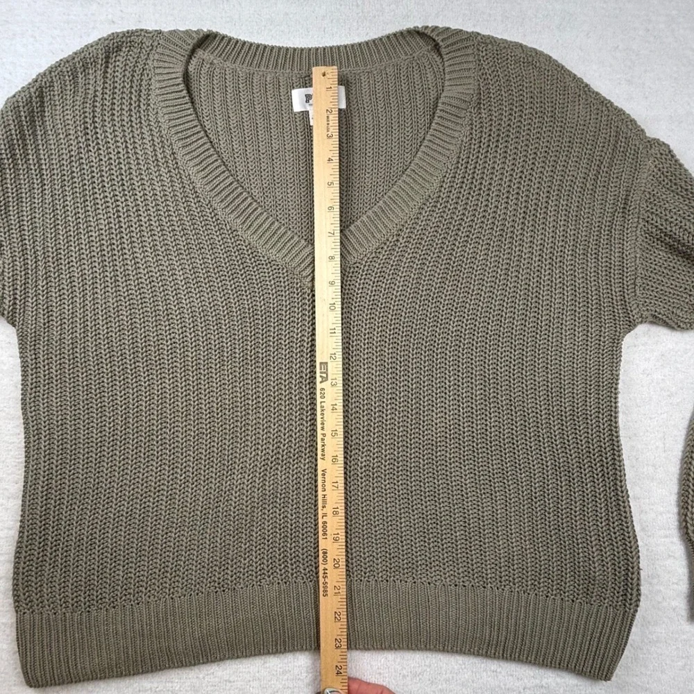 PINK Victoria's Secret Olive Green Chunky Pullover Sweater Large earthy cozy